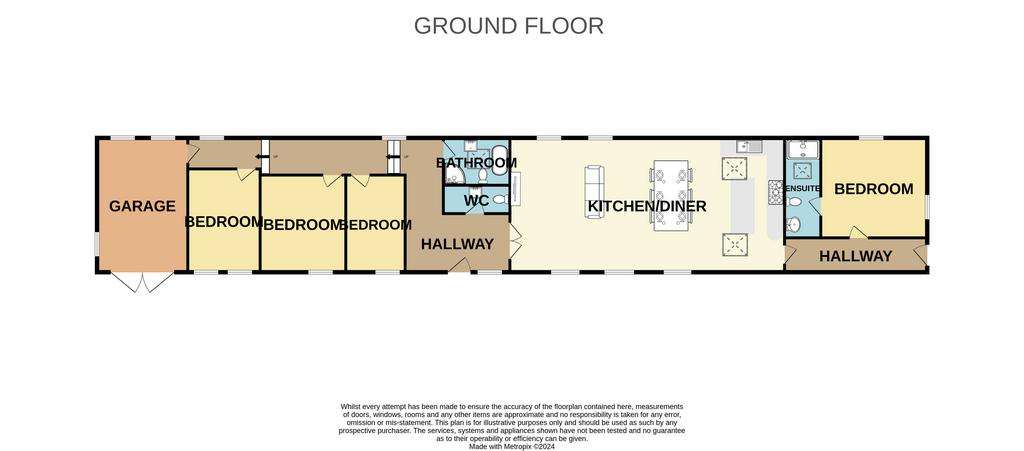 4 bedroom bungalow for sale - floorplan