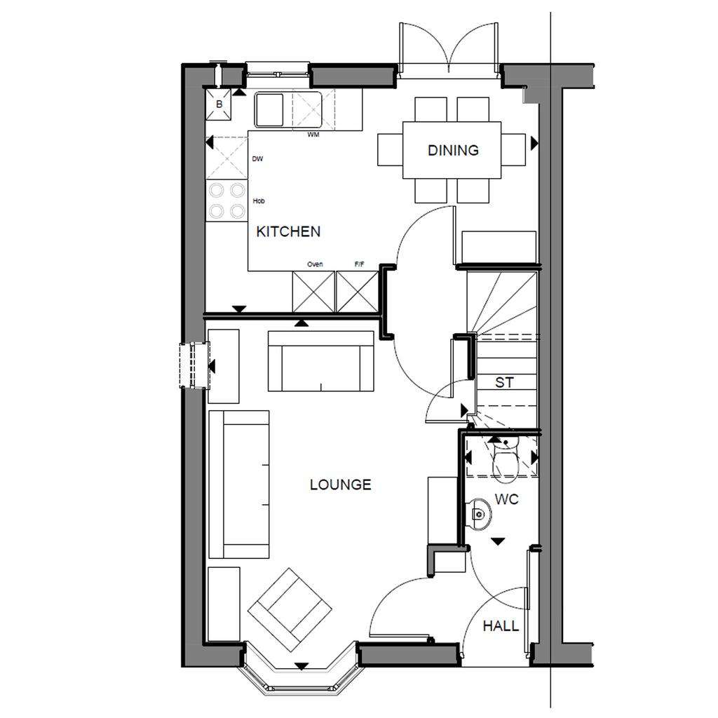 3 bedroom end of terrace house for sale - floorplan