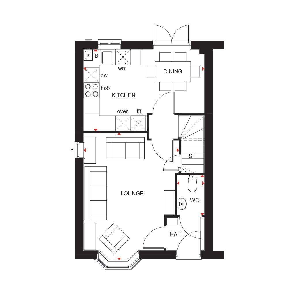 3 bedroom terraced house for sale - floorplan