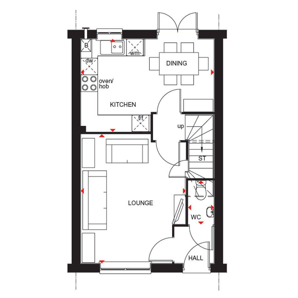 3 bedroom terraced house for sale - floorplan