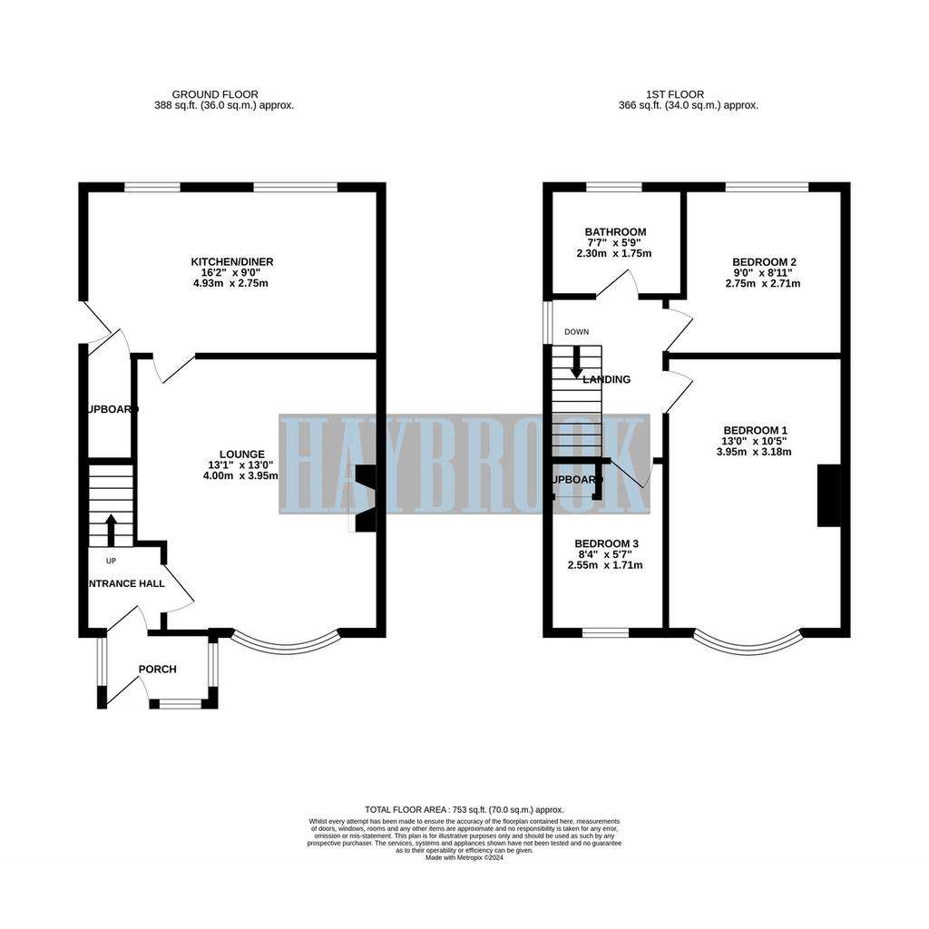 3 bedroom semi-detached house for sale - floorplan