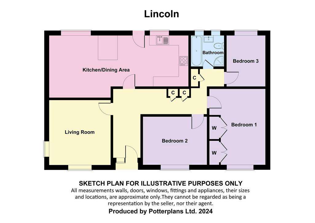 3 bedroom detached bungalow for sale - floorplan