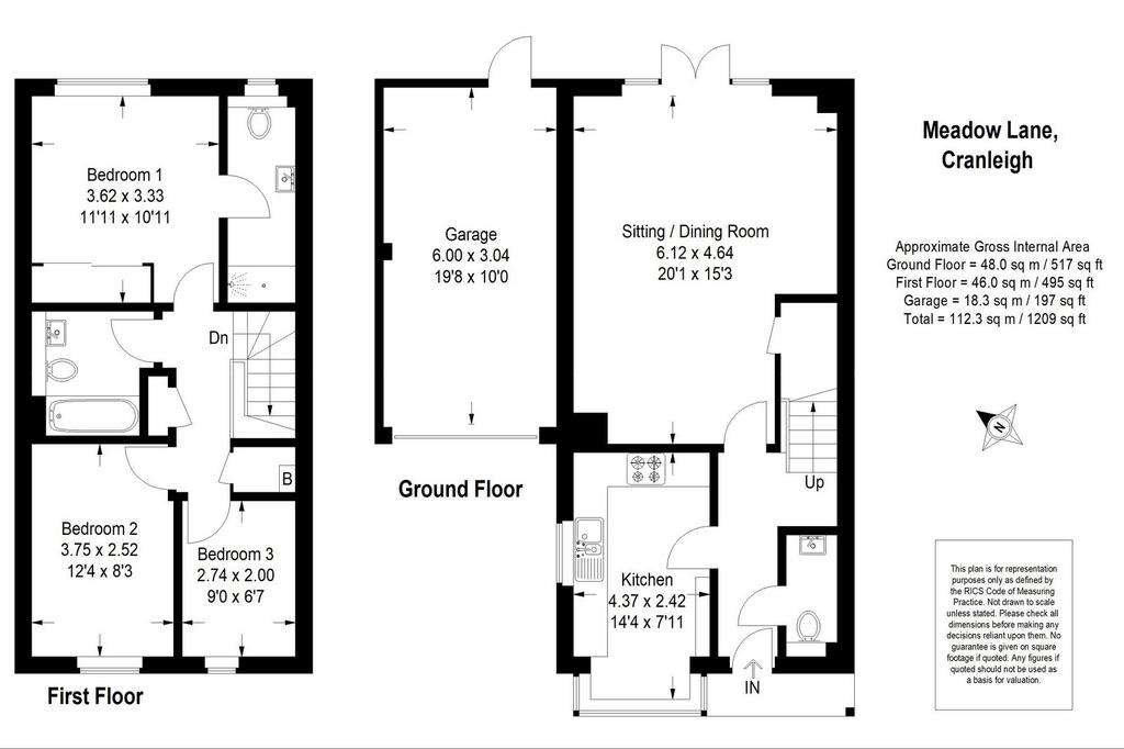 3 bedroom semi-detached house for sale - floorplan