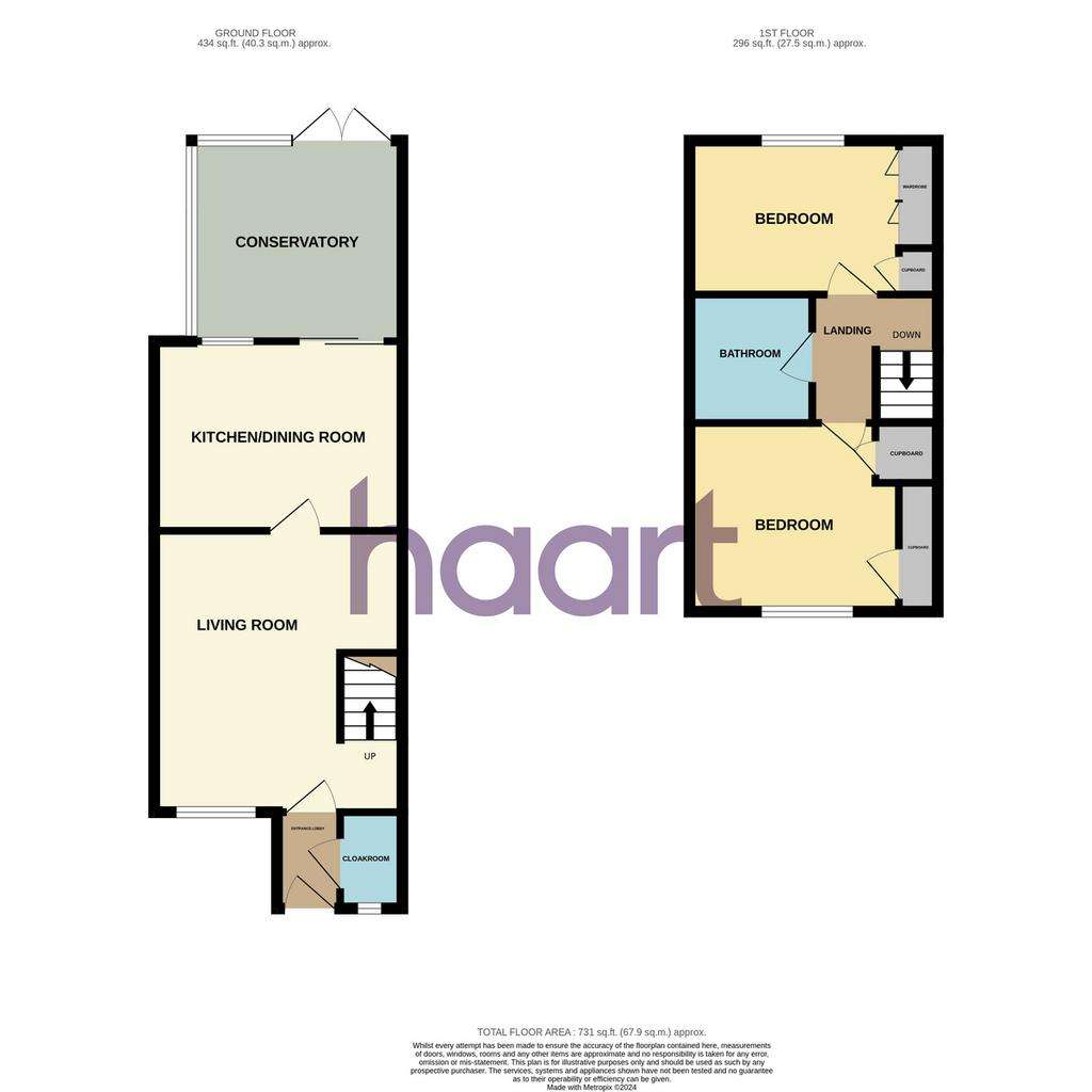 2 bedroom terraced house for sale - floorplan