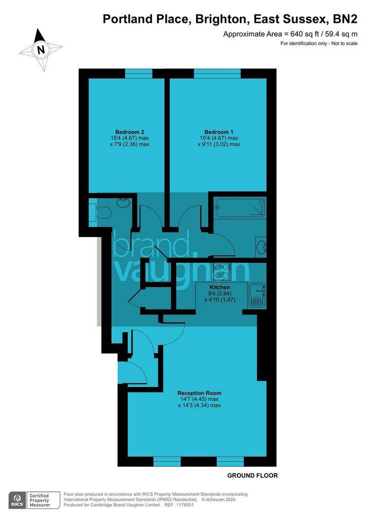 2 bedroom flat to rent - floorplan