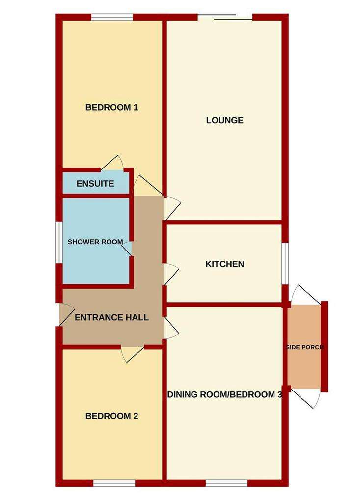 3 bedroom detached bungalow for sale - floorplan