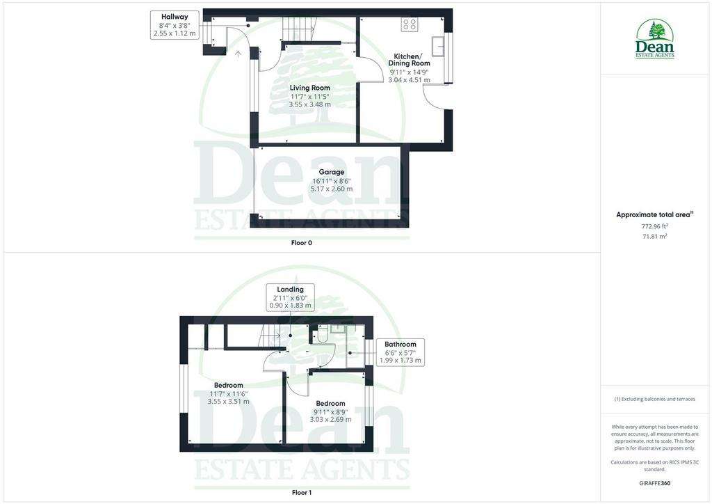 2 bedroom terraced house for sale - floorplan