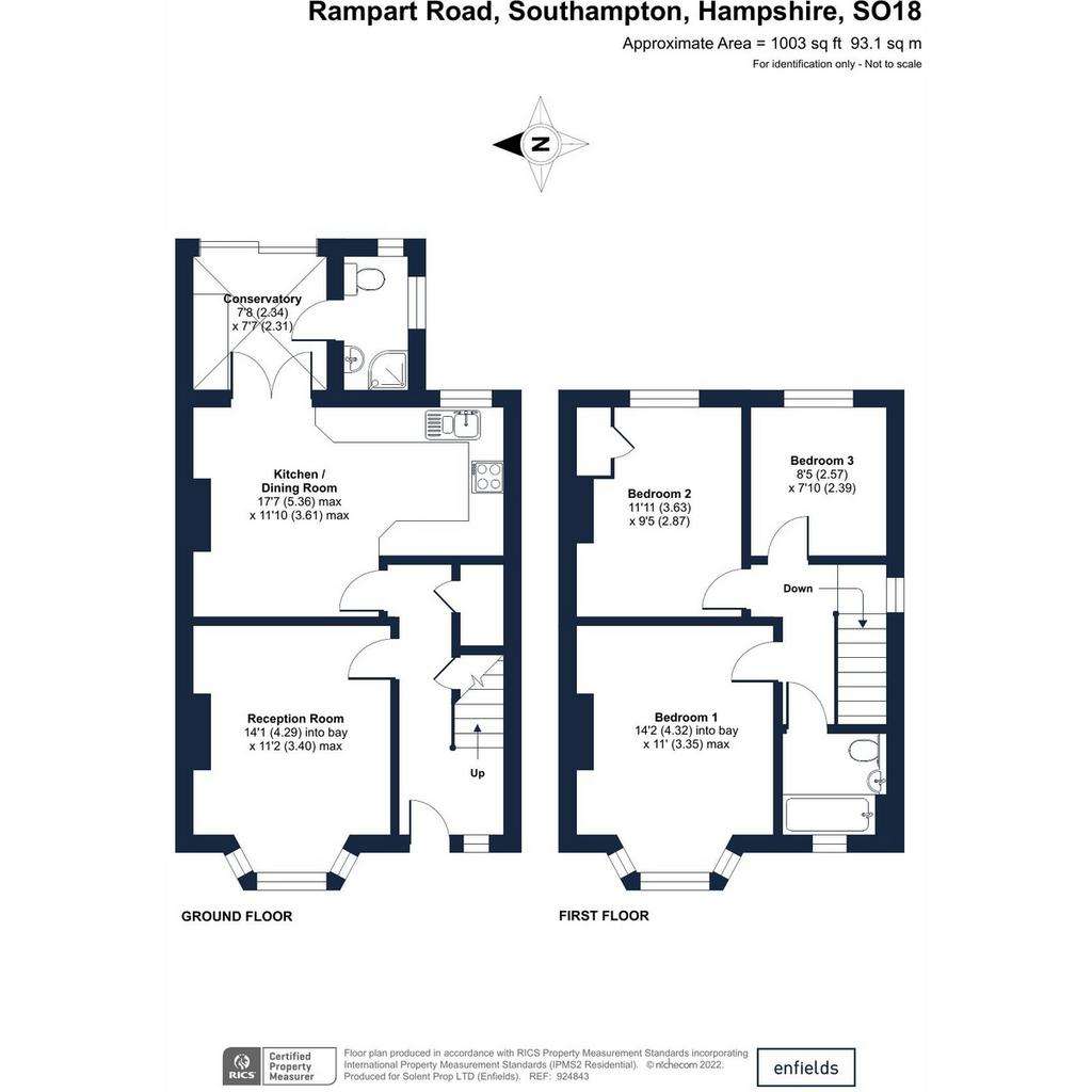 3 bedroom semi-detached house for sale - floorplan