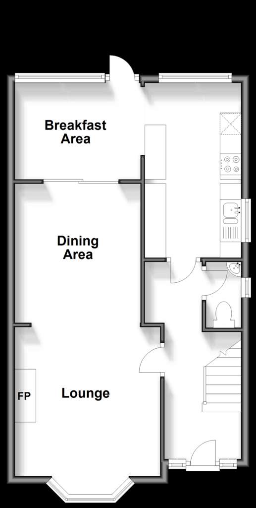 3 bedroom semi-detached house for sale - floorplan