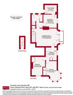 3 bedroom flat to rent - floorplan