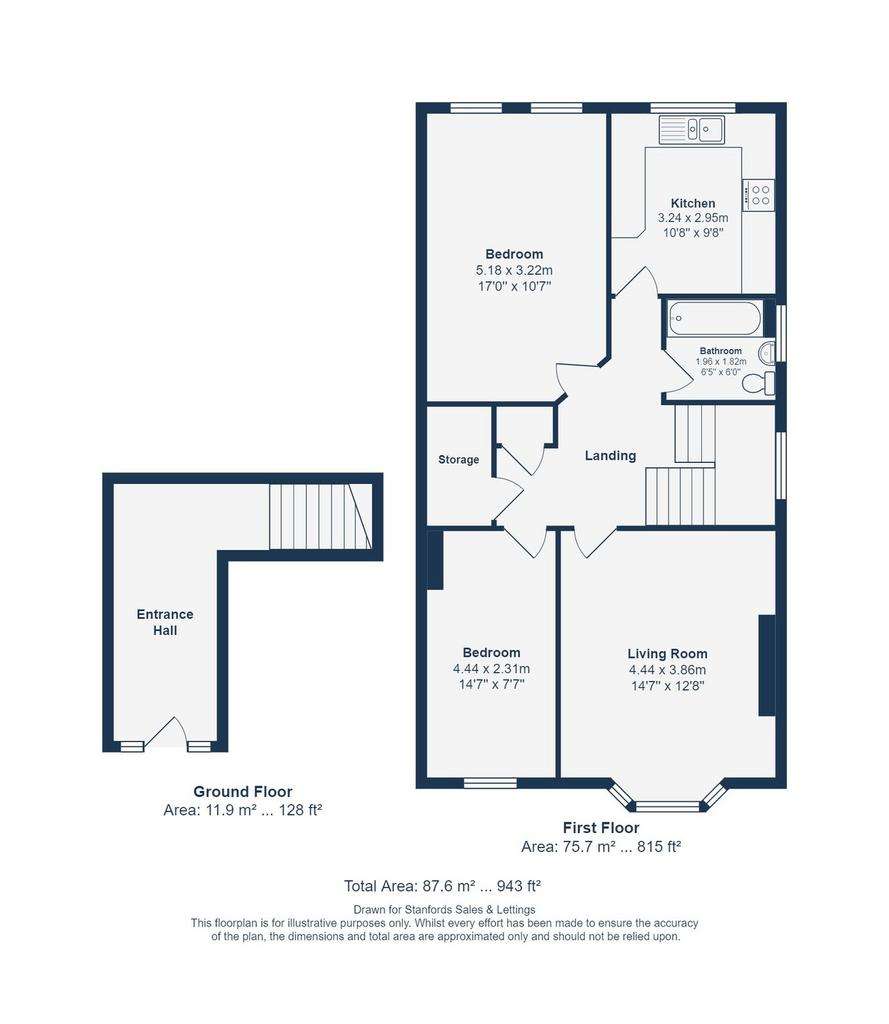 2 bedroom maisonette for sale - floorplan