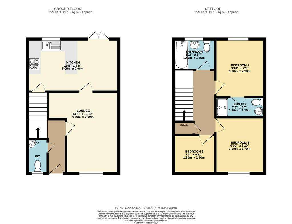 3 bedroom semi-detached house for sale - floorplan