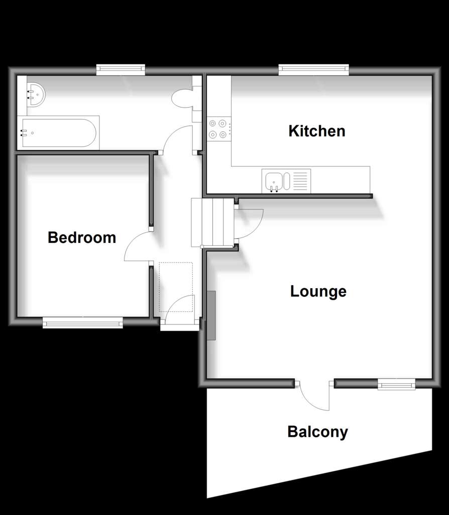 1 bedroom flat for sale - floorplan