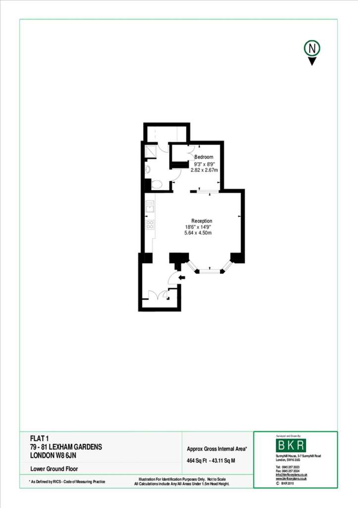 1 bedroom flat to rent - floorplan