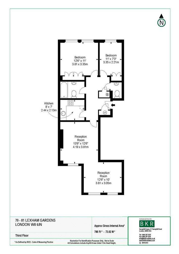 2 bedroom flat to rent - floorplan