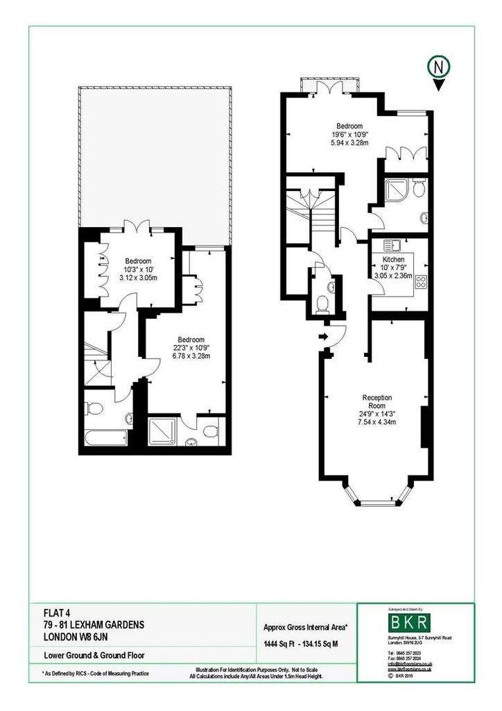 3 bedroom flat to rent - floorplan