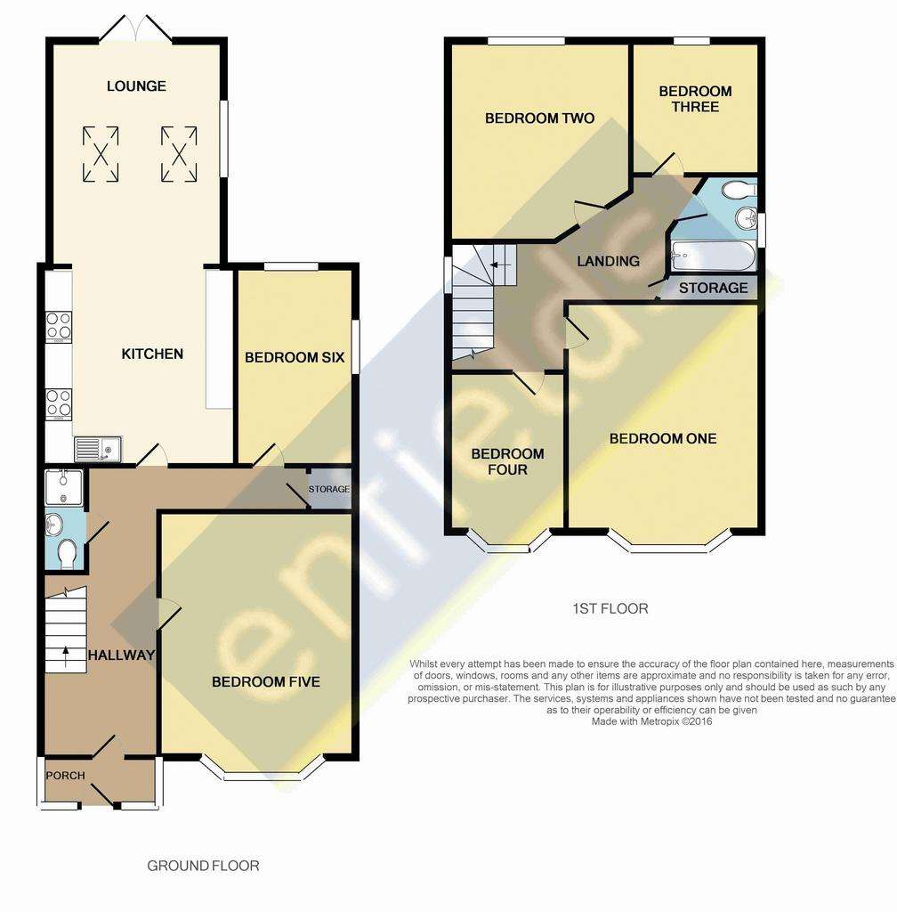 5 bedroom detached house to rent - floorplan