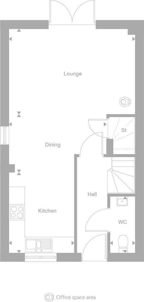 3 bedroom semi-detached house for sale - floorplan