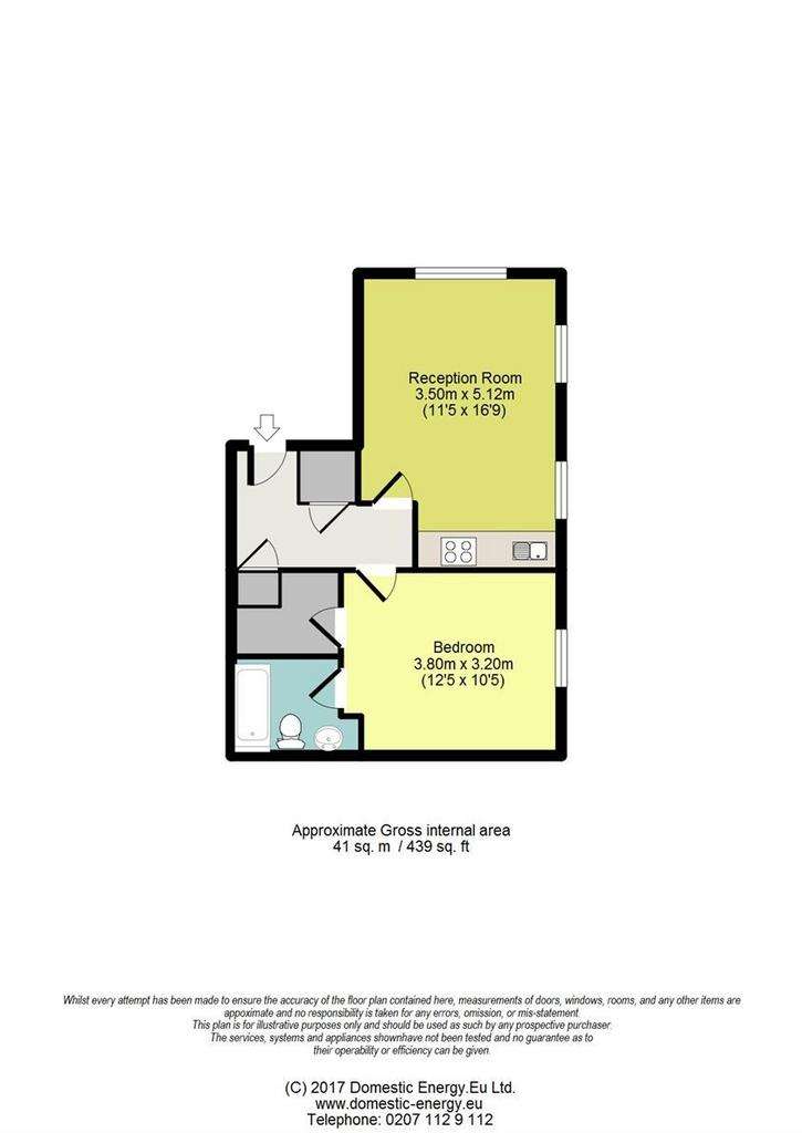 1 bedroom flat to rent - floorplan