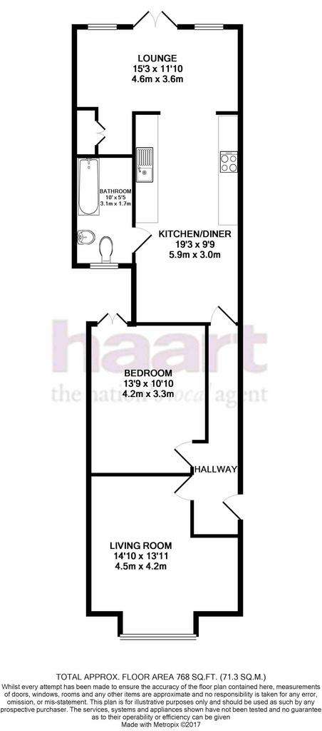 2 bedroom flat to rent - floorplan