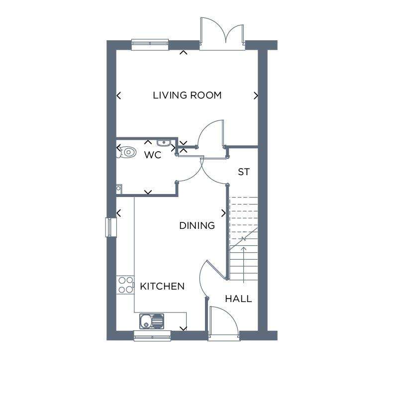 3 bedroom semi-detached house for sale - floorplan