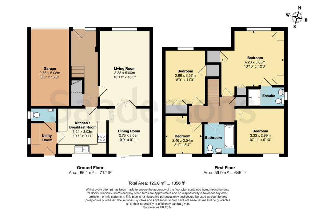 4 bedroom detached house to rent - floorplan