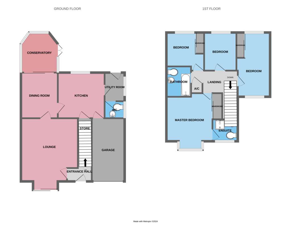 4 bedroom detached house to rent - floorplan