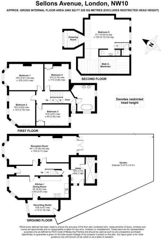 5 bedroom detached house to rent - floorplan