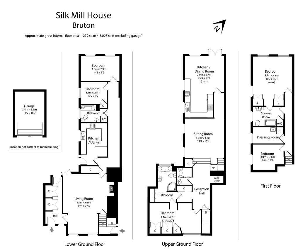 5 bedroom semi-detached house for sale - floorplan