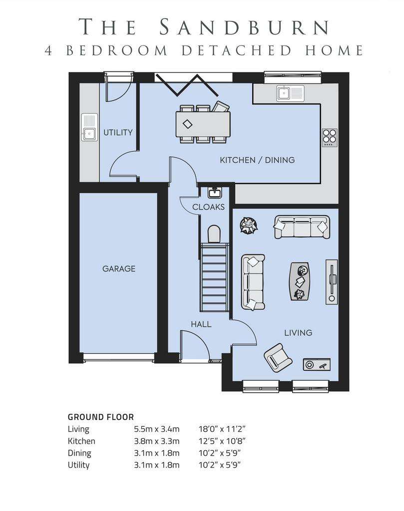 4 bedroom detached house for sale - floorplan