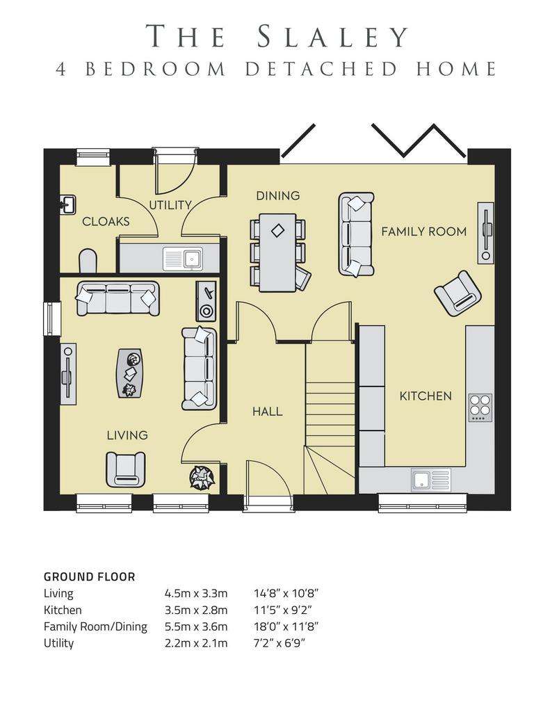 4 bedroom detached house for sale - floorplan