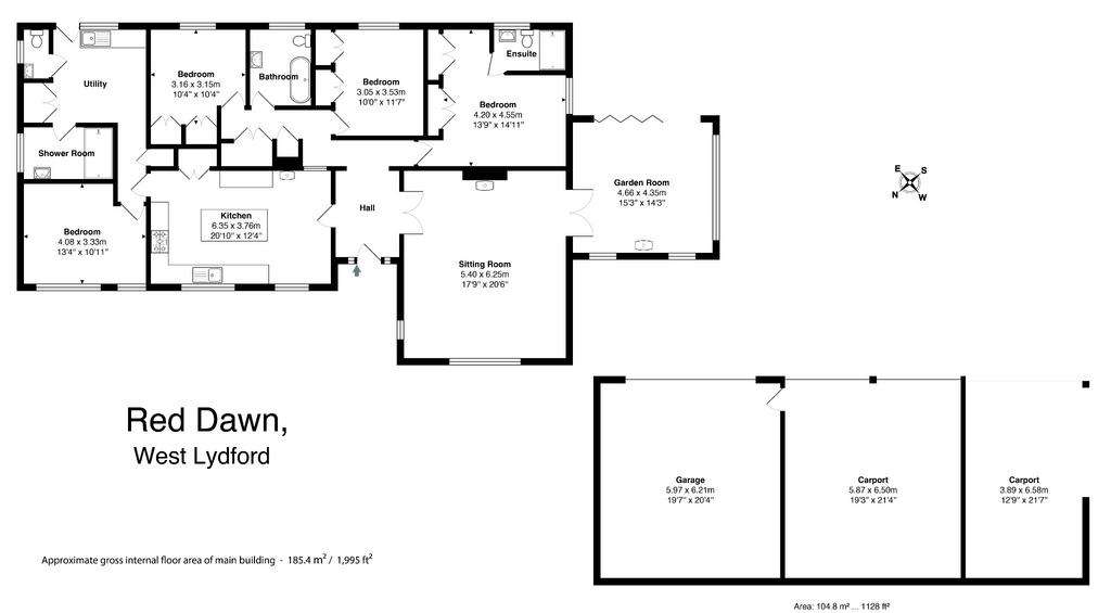 4 bedroom bungalow for sale - floorplan