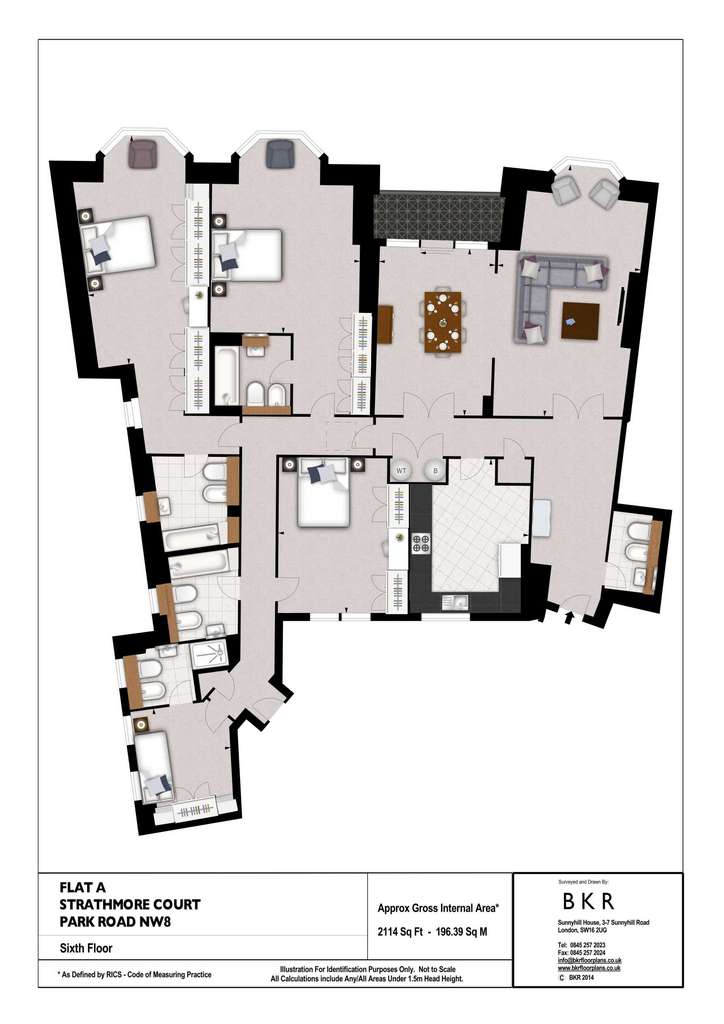 4 bedroom flat to rent - floorplan