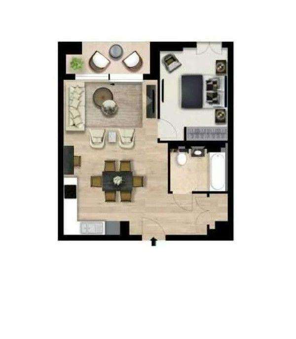 1 bedroom flat to rent - floorplan