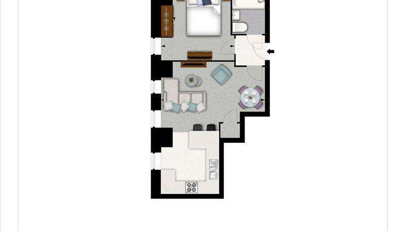 1 bedroom flat to rent - floorplan