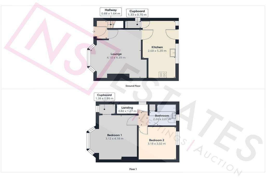 2 bedroom end of terrace house for sale - floorplan