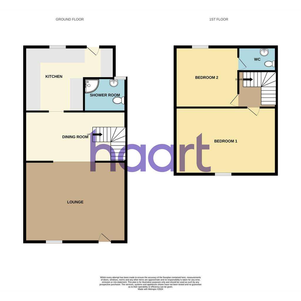 2 bedroom terraced house for sale - floorplan