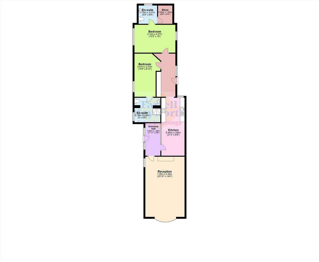 2 bedroom bungalow for sale - floorplan