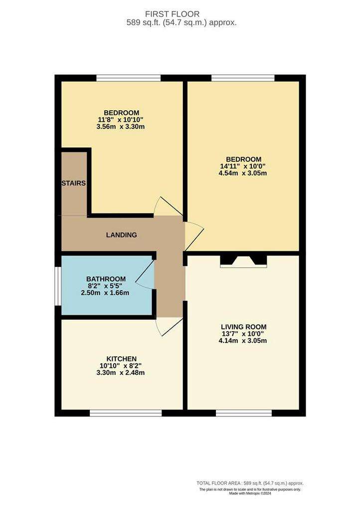 2 bedroom maisonette to rent - floorplan