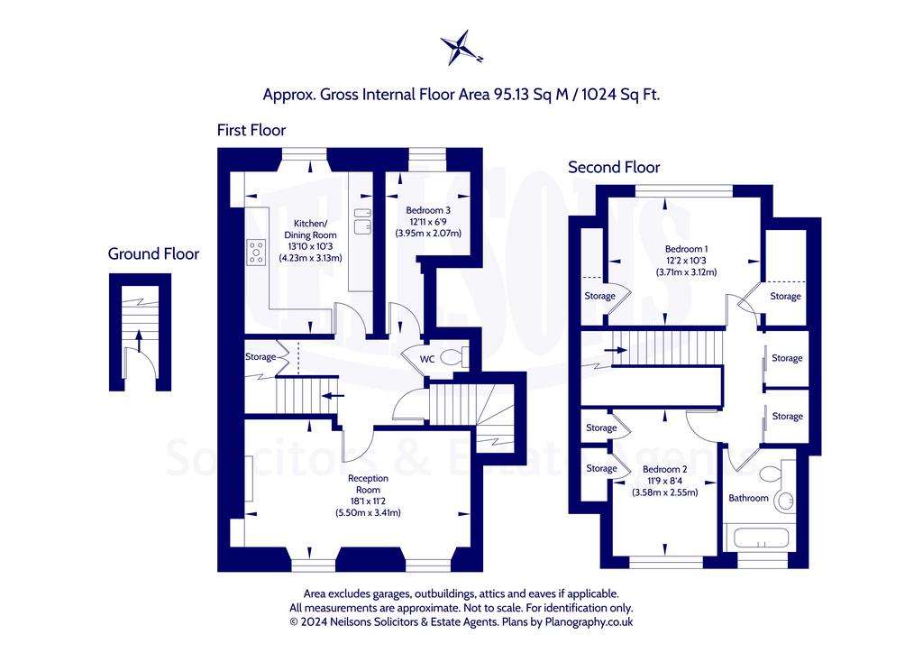 3 bedroom flat for sale - floorplan