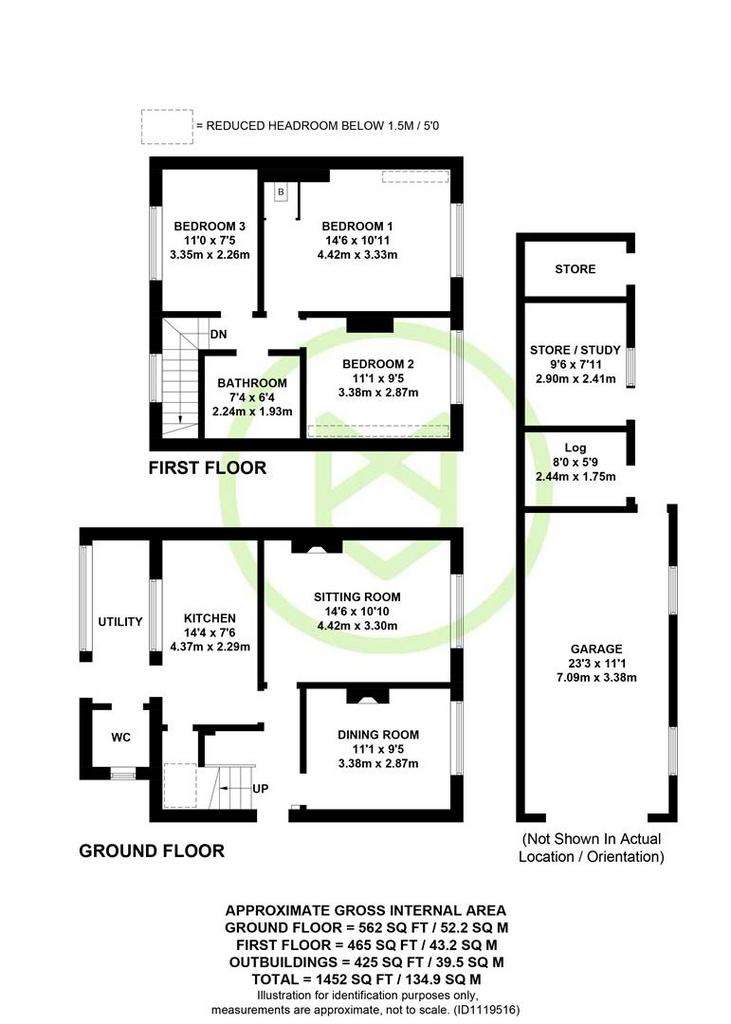 3 bedroom end of terrace house for sale - floorplan