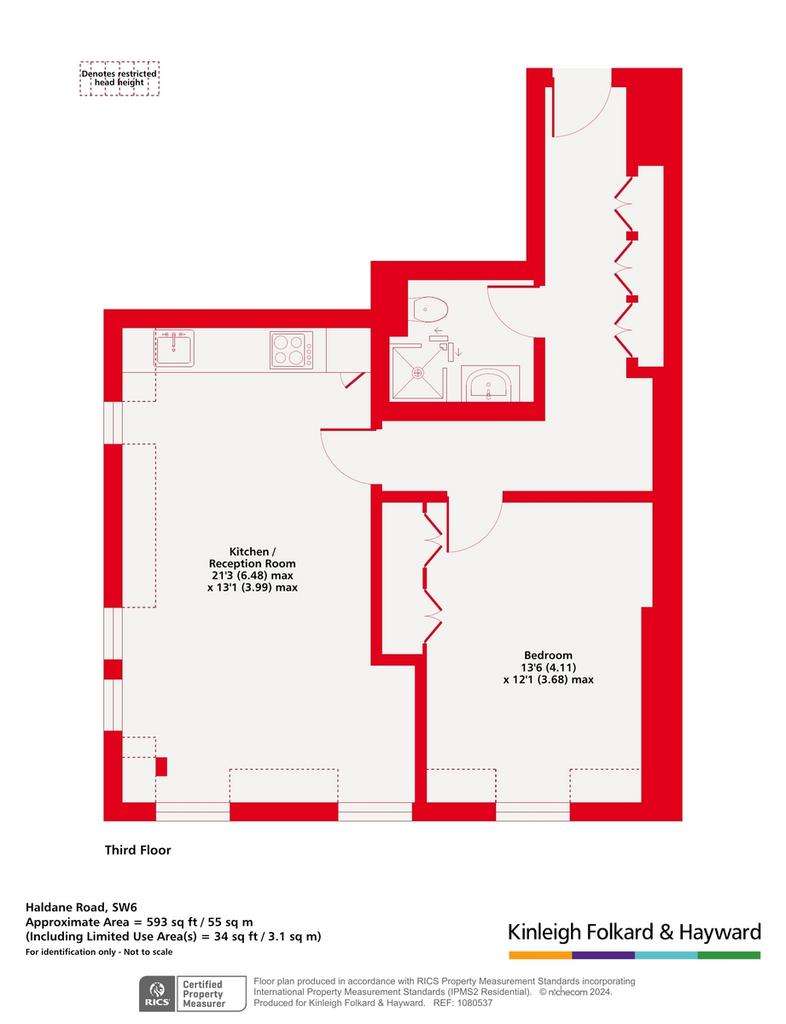 1 bedroom flat for sale - floorplan