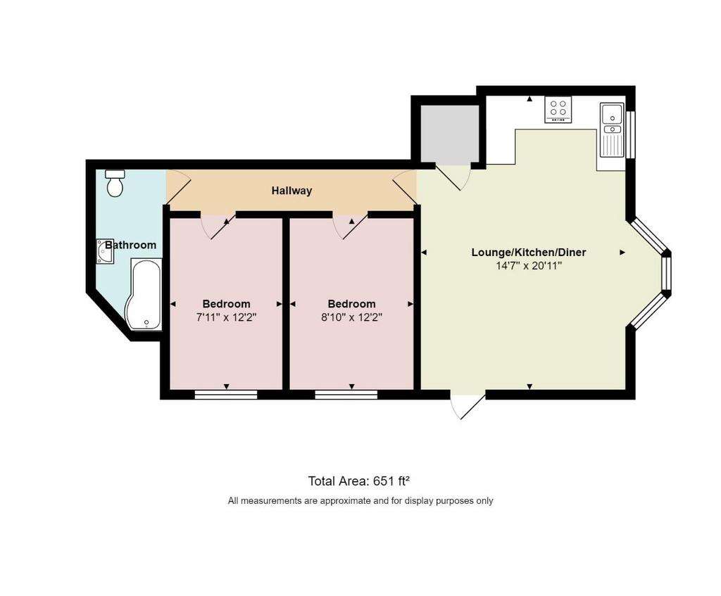 2 bedroom flat for sale - floorplan