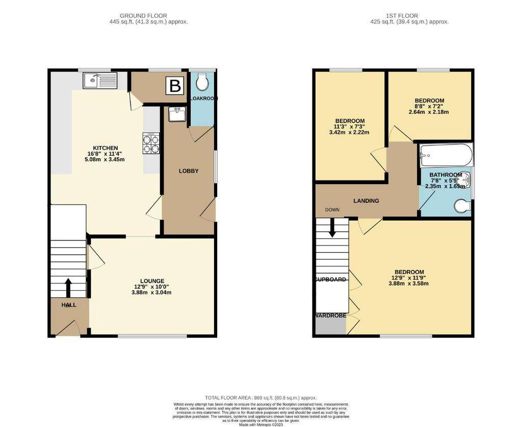 3 bedroom semi-detached house to rent - floorplan