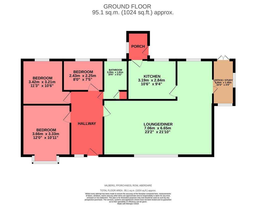 3 bedroom detached bungalow for sale - floorplan