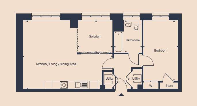 1 bedroom flat for sale - floorplan