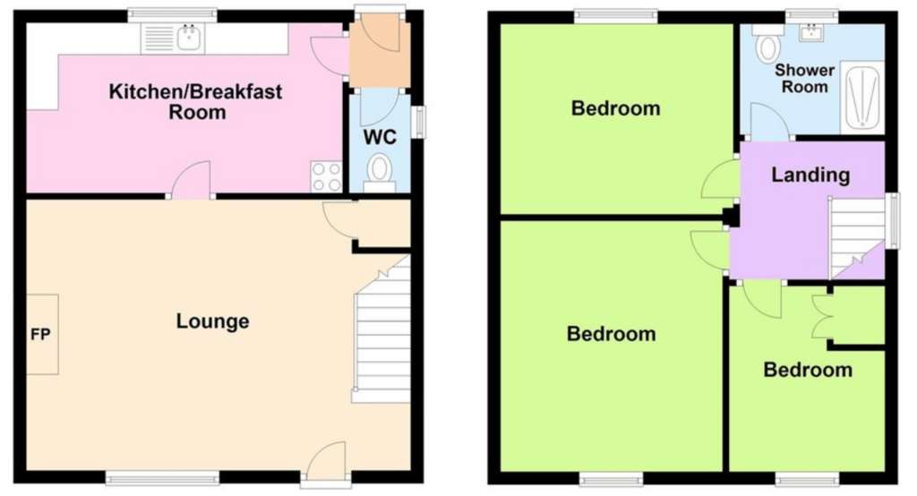 3 bedroom semi-detached house for sale - floorplan