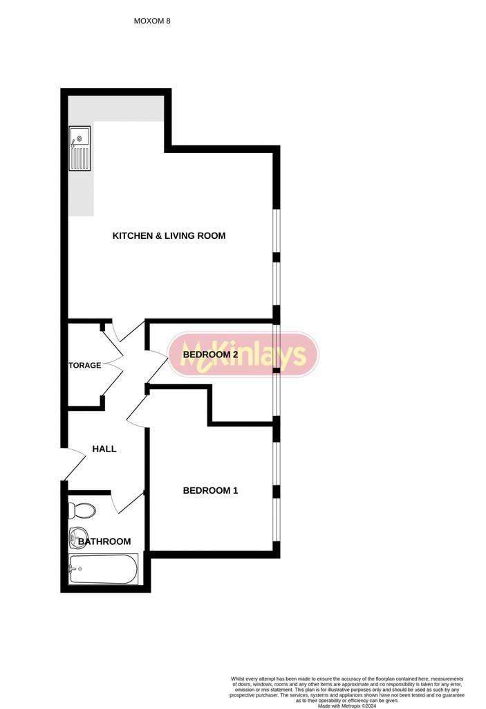 2 bedroom flat to rent - floorplan