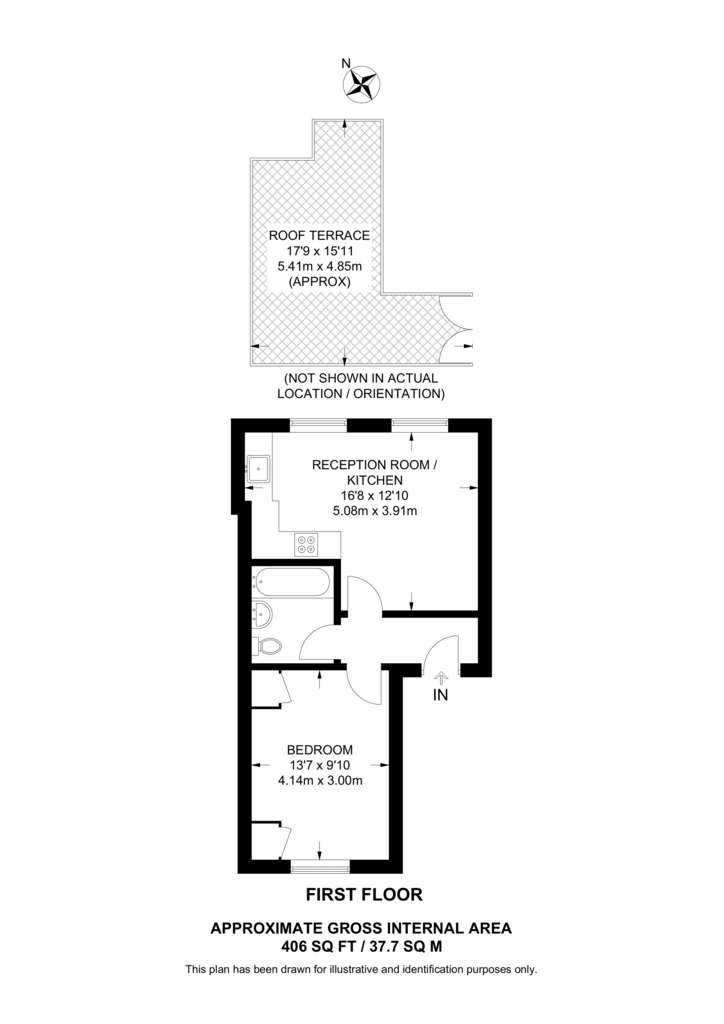 1 bedroom flat to rent - floorplan