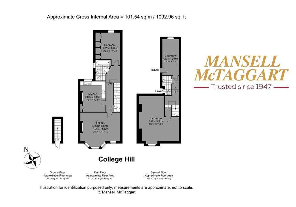 3 bedroom maisonette for sale - floorplan